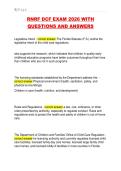 RNRF DCF EXAM 2026 WITH  QUESTIONS AND ANSWERS