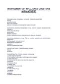 MANAGEMENT 201 FINAL EXAM QUESTIONS AND ANSWERS &vert; VERIFIED 