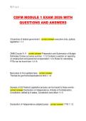 CDFM MODULE 1 EXAM 2026 WITH  QUESTIONS AND ANSWERS