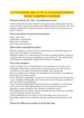 UCVTS EDERY BIO ACTUAL EXAM QUESTIONS WITH VERIFIED ANSWERS