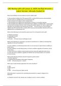 CRC Review with all Correct & 100&percnt; Verified Answers &vert;Latest Version &vert;Already Graded A&plus;