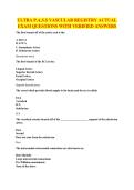 ULTRA P&period;A&period;S&period;S VASCULAR REGISTRY ACTUAL EXAM QUESTIONS WITH VERIFIED ANSWERS