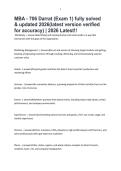 MBA - 706 Darrat &lpar;Exam 1&rpar; fully solved & updated 2026&lpar;latest version verified for accuracy&rpar; &vert; 2026 Latest&excl;&excl;
