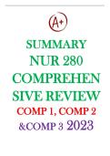 SUMMARY NUR 280 COMPREHEN SIVE REVIEW COMP 1&comma; COMP 2 &COMP 3 
