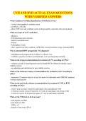 UVH AND BVH ACTUAL EXAM QUESTIONS WITH VERIFIED ANSWERS