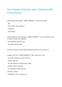 Core Concepts of Nursing - Exam 4 Questions With Correct Answers