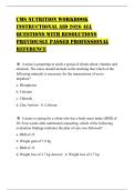 CMS NUTRITION WORKBOOK INSTRUCTIONAL AID 2026 ALL QUESTIONS WITH RESOLUTIONS PREVIOUSLY PASSED PROFESSIONAL REFERENCE