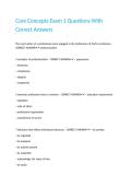 Core Concepts Exam 1 Questions With Correct Answers&period;