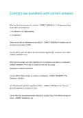Contract law questions with correct answers&period;