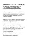 CMS PHARMACOLOGY PROCTORED EXAM 2 FINAL EXAM 2026 QUESTIONS WITH COMPLETE SOLUTIONS GRADED A&plus;