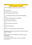 GROUND SCHOOL ACTUAL EXAM QUESTIONS WITH VERIFIED ANSWERS