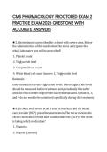 CMS PHARMACOLOGY PROCTORED EXAM 2 PRACTICE EXAM 2026 QUESTIONS WITH ACCURATE ANSWERS