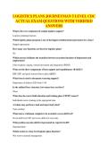 LOGISTICS PLANS JOURNEYMAN 5 LEVEL CDC ACTUAL EXAM QUESTIONS WITH VERIFIED ANSWERS