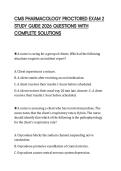 CMS PHARMACOLOGY PROCTORED EXAM 2 STUDY GUIDE 2026 QUESTIONS WITH COMPLETE SOLUTIONS