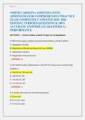 North Carolina Assisted Living Administrator Comprehensive Practice Exam Completely Updated 2025-2026 Edition - Verified Questions & 100&percnt; Accurate Answers - Guaranteed A&plus; Performance