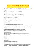 SCUBA SUPERVISOR ACTUAL EXAM QUESTIONS WITH VERIFIED ANSWERS