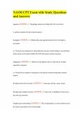 NASM CPT Exam with Study Questions and Answers