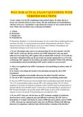 WGU D118 ACTUAL EXAM 5 QUESTIONS WITH VERIFIED SOLUTIONS