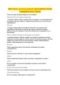 D072 WGU ACTUAL EXAM QUESTIONS WITH VERIFIED SOLUTIONS