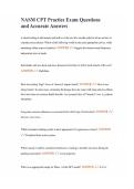 NASM CPT Practice Exam Questions and Accurate Answers