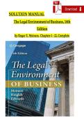 Solution Manual for The Legal Environment of Business &lpar;14th Edition&rpar; by Meiners&comma; Ringleb&comma; & Edwards