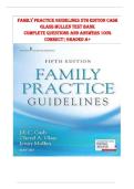 Test Bank for Family Practice Guidelines &lpar;5th Edition&rpar; by Jill C&period; Cash&comma; Cheryl A&period; Glass&comma; & Jenny Mullen