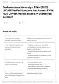Guidewire Associate Analyst EXAM &lpar;2026&rpar; UPDATE Verified Questions And Answers &vert; With 100&percnt; Correct Answers graded A&plus; Guaranteed Success&excl;&excl;