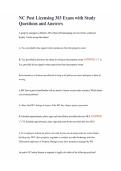 NC Post Licensing 303 Exam with Study Questions and Answers