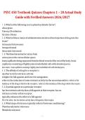 PSYC 450 2026&sol;2027 &ndash; Textbook Quizzes Chapters 1&ndash;20 Study Guide with Verified Answers