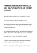 CNIM INTRAOPERATIVE MONITORING EXAM 2026 COMPLETE QUESTIONS AND CORRECT ANSWERS