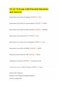 NCAC II Exam with Potential Questions and Answers