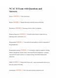 NCAC II Exam with Questions and Answers
