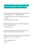 AMAZON DRIVER ACTUAL EXAM PAPER 2026 QUESTIONS WITH ANSWERS GRADED A&plus;