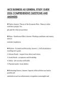 AICE BUSINESS AS GENERAL STUDY GUIDE 2026 COMPREHENSIVE QUESTIONS AND ANSWERS
