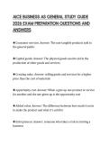 AICE BUSINESS AS GENERAL STUDY GUIDE 2026 EXAM PREPARATION QUESTIONS AND ANSWERS