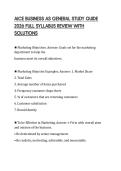 AICE BUSINESS AS GENERAL STUDY GUIDE 2026 FULL SYLLABUS REVIEW WITH SOLUTIONS