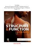 Structure & Function of the Body 17th Edition TEST BANK by Patton&comma; Bell&comma; Thompson & Williamson Chapters 1-22
