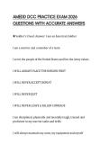 AMEDD DCC PRACTICE EXAM 2026 QUESTIONS WITH ACCURATE ANSWERS