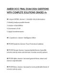 AMEDD DCC FINAL EXAM 2026 QUESTIONS WITH COMPLETE SOLUTIONS GRADED A&plus;