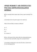 APPLIED PROBABILITY AND STATISTICS FZO1 PFZO 2026 CERTIFICATION EVALUATION MATERIALS