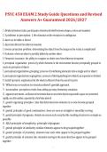 PSYC 450 2026&sol;2027 &ndash; Exam 2 Study Guide Questions with Revised Answers