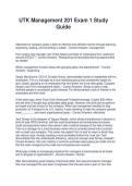 UTK Management 201 Exam 1 Study Guide with correct Answers
