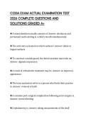 CODA EXAM ACTUAL EXAMINATION TEST 2026 COMPLETE QUESTIONS AND SOLUTIONS GRADED A&plus;