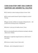 CODA EXAM STUDY SHEET 2026 COMPLETE QUESTIONS AND ANSWERS FULL SOLUTION