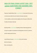 MGA 201 FINAL EXAM -LATEST 2026 -2027 update- QUESTIONS AND ANSWERS 100- CORRECT