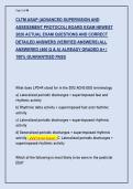 CLTM ASAP &lpar;ADVANCED SUPERVISION AND  ASSESSMENT PROTOCOL&rpar; BOARD EXAM NEWEST  2026 ACTUAL EXAM QUESTIONS AND CORRECT  DETAILED ANSWERS &lpar;VERIFIED ANSWERS&rpar; ALL  ANSWERED &lbrace;400 Q & A&rcub; ALREADY GRADED A&plus; &vert;  100&percnt; GUARANTEED PASS