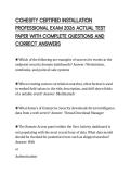 COHESITY CERTIFIED INSTALLATION PROFESSIONAL EXAM 2026 ACTUAL TEST PAPER WITH COMPLETE QUESTIONS AND CORRECT ANSWERS
