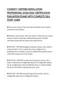 COHESITY CERTIFIED INSTALLATION PROFESSIONAL EXAM 2026 CERTIFICATION EVALUATION EXAMS WITH COMPLETE Q&A STUDY GUIDE