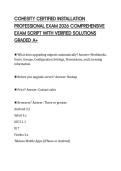 COHESITY CERTIFIED INSTALLATION PROFESSIONAL EXAM 2026 COMPREHENSIVE EXAM SCRIPT WITH VERIFIED SOLUTIONS GRADED A&plus;