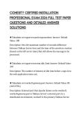 COHESITY CERTIFIED INSTALLATION PROFESSIONAL EXAM 2026 FULL TEST PAPER QUESTIONS AND DETAILED ANSWER SOLUTIONS